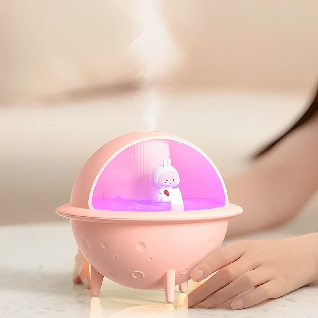 NebulaGlow: Lámpara Humidificador Planeta