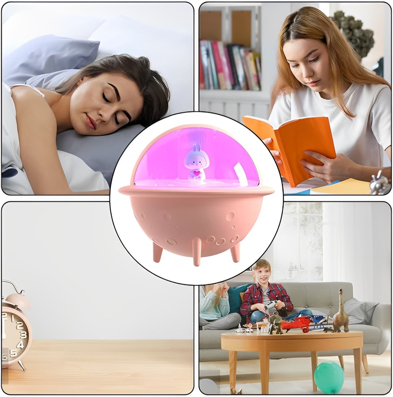 NebulaGlow: Lámpara Humidificador Planeta