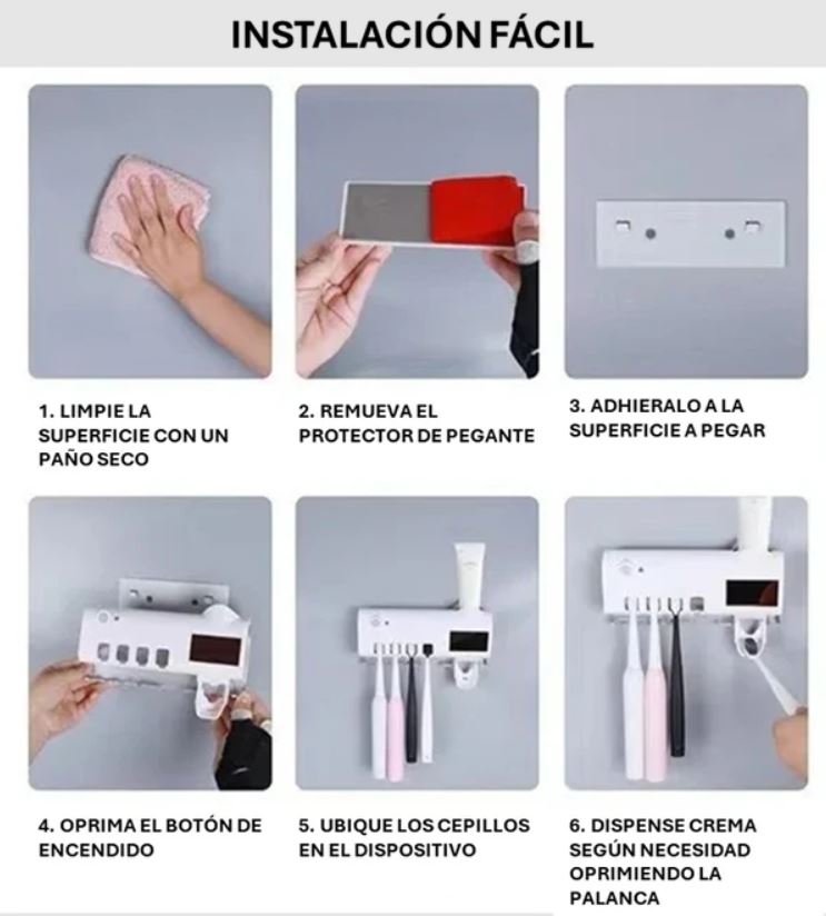 UltraClean: Soporte de Cepillos con Luz UV