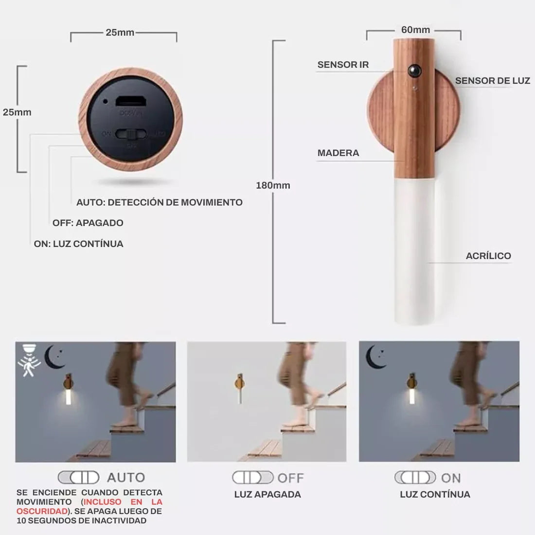 TorchSense: Lampara magnética y automática
