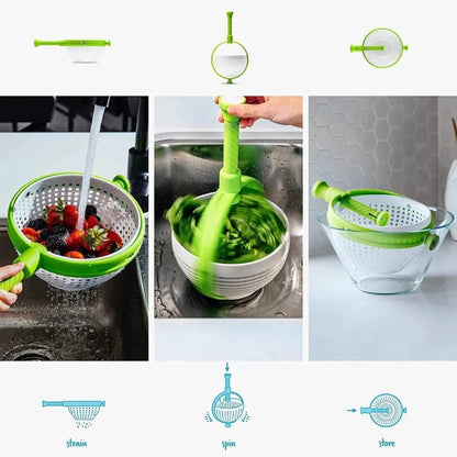 SpinChef: Colador Giratorio - Seca, Enjuaga y Centrifuga