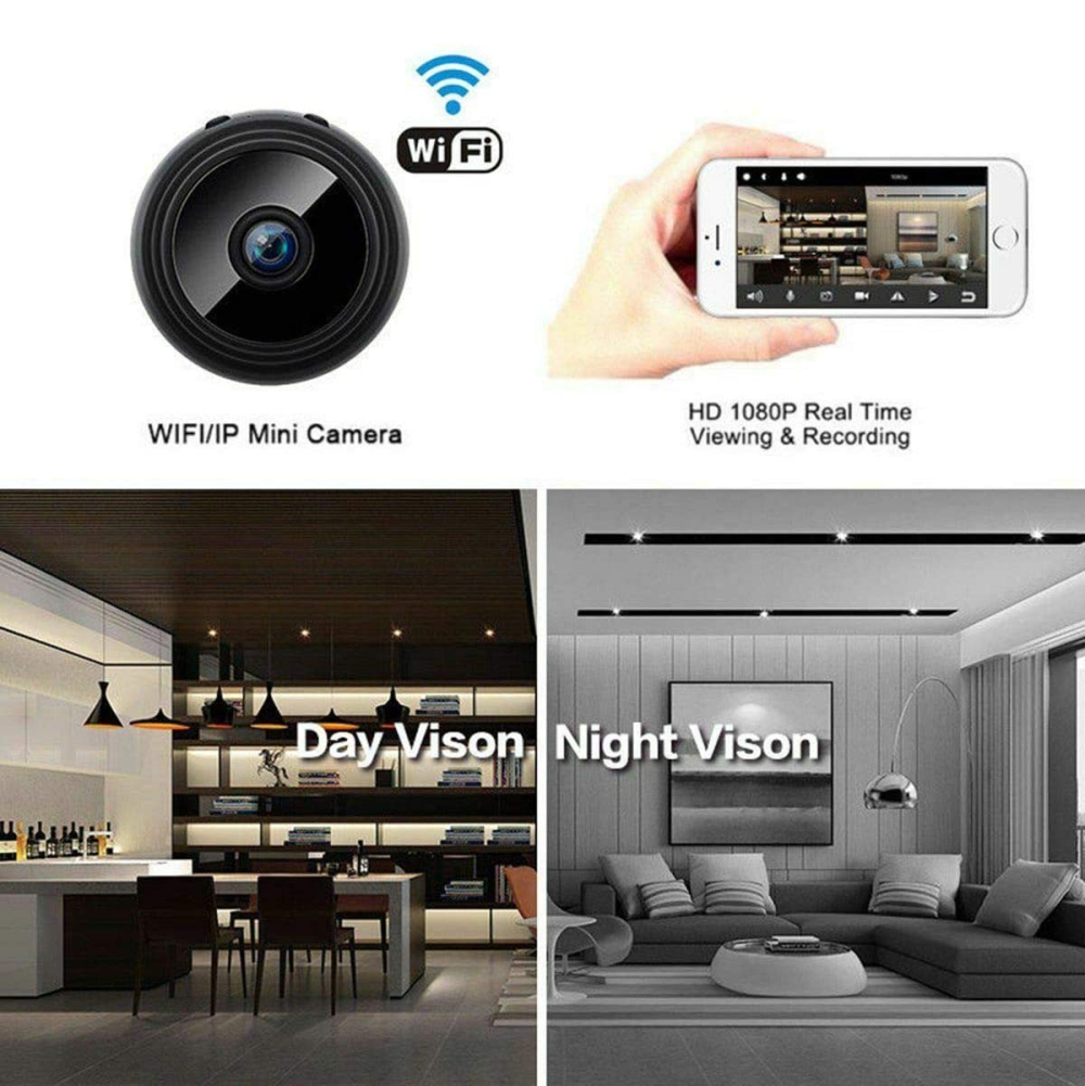 SpyLens 1080P: Mini Cámara Oculta Wifi