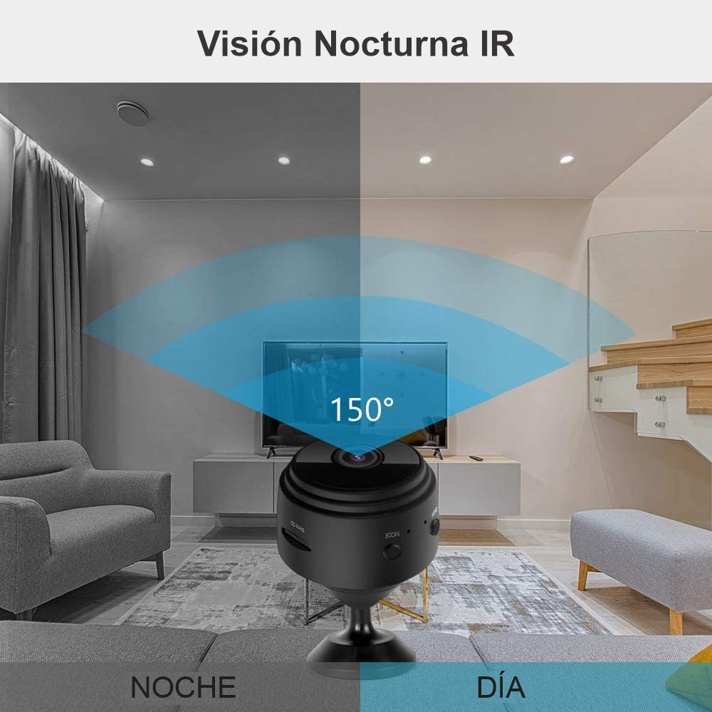 SpyLens 1080P: Mini Cámara Oculta Wifi