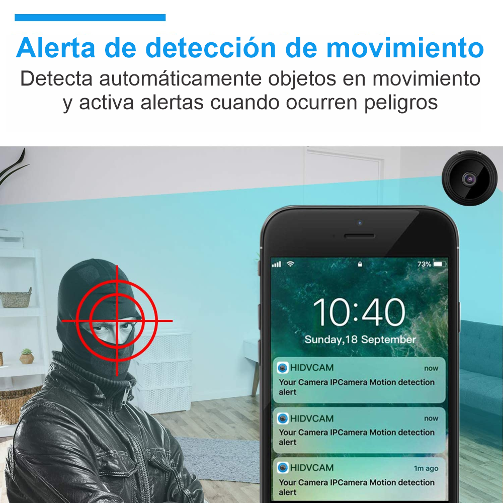 SpyLens 1080P: Mini Cámara Oculta Wifi