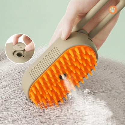 SteamPaw 3-in-1: Cepillo de Vapor para Mascotas